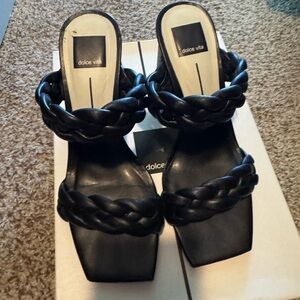 Dolce Vita Black Braided Heels